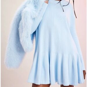 NWT!! Free People Time On My Side Mini Dress Light Blue